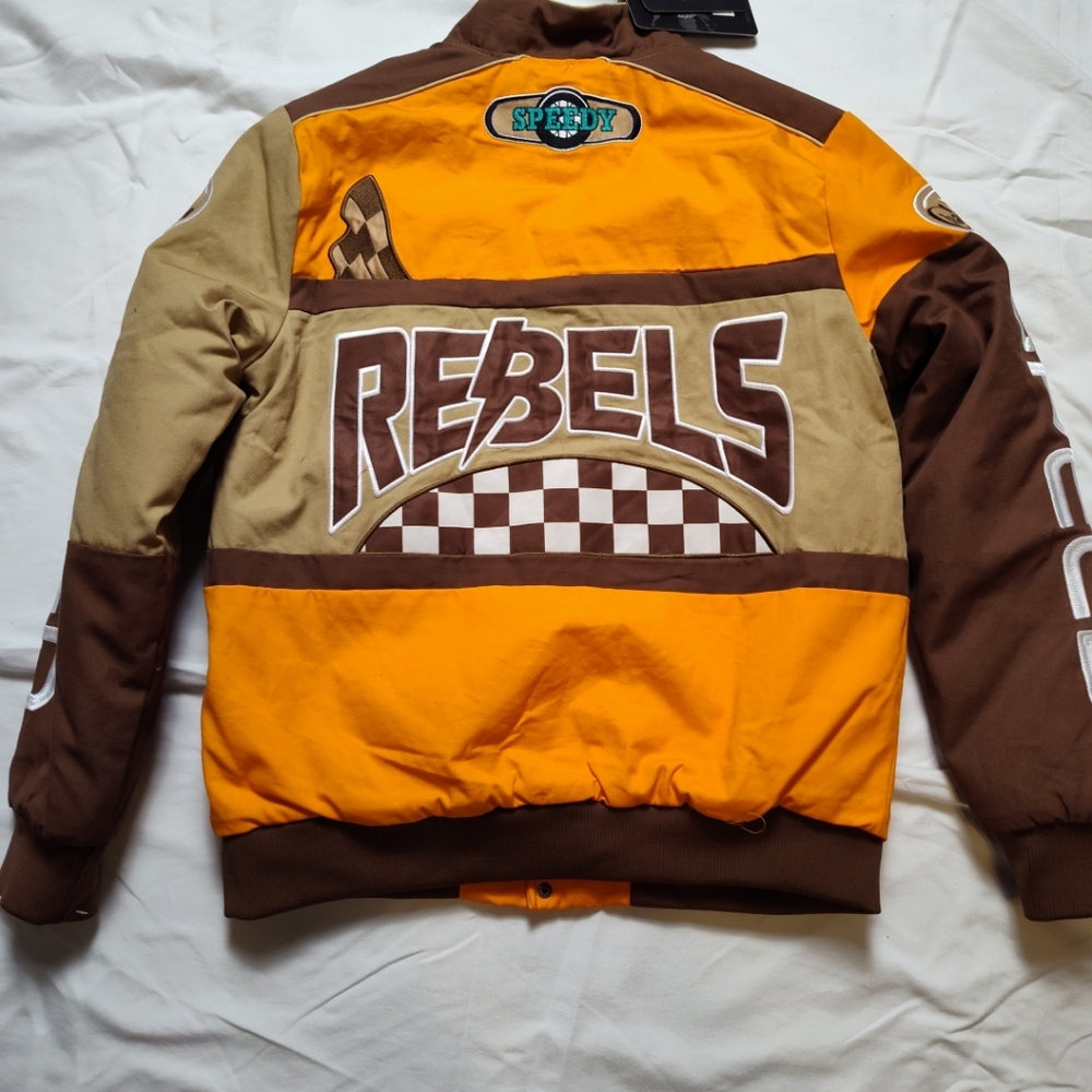 NWT Rebels Racing Jacket Small - Orange and Brown - Picture 11 of 13